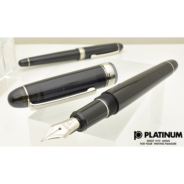 Platinum 3776 Century Fountain Pen - Black Diamond with Rhodium Trim - 14k  Fine Nib